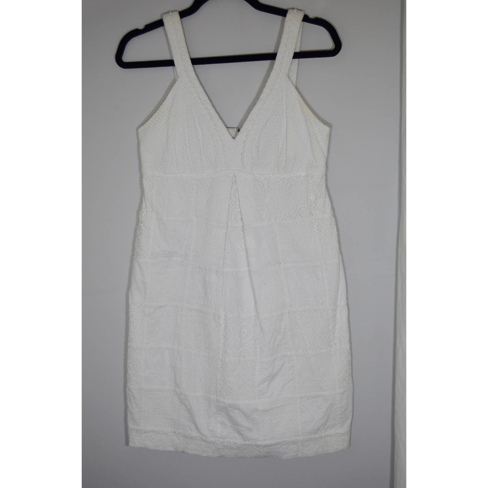 Lilly Pulitzer white linen eyelet mini dress size 8